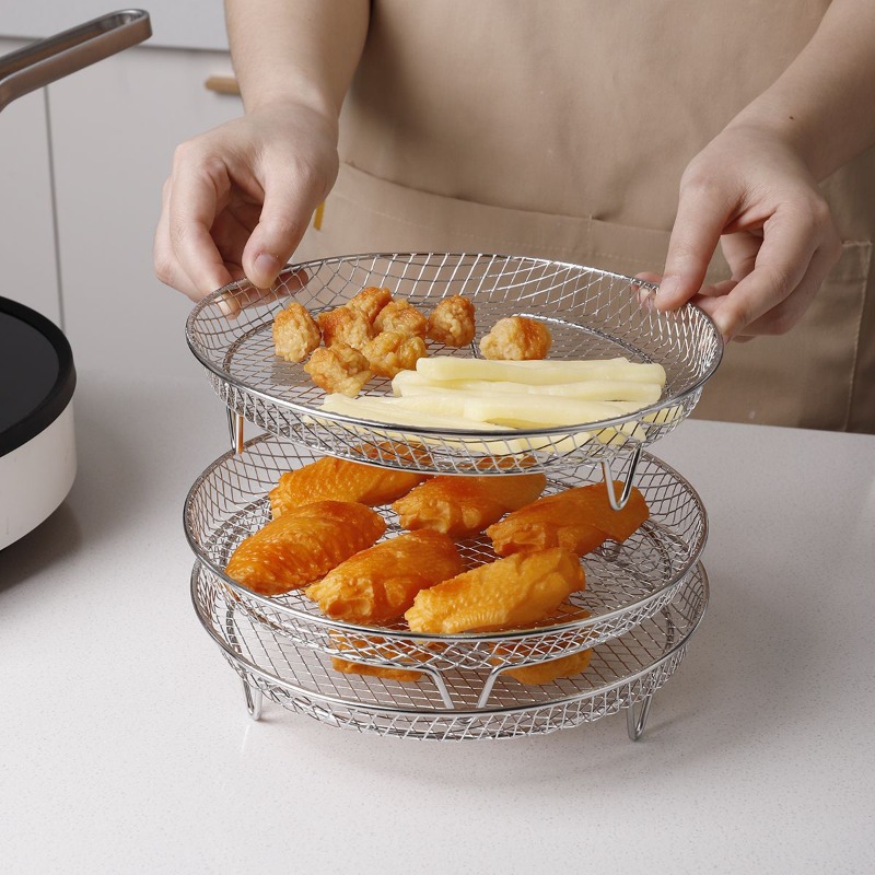 Kitchen Baking Rack - ตะแกรงสแตนเลส 304 แบบ 3 ชั้น วางซ้อนได้