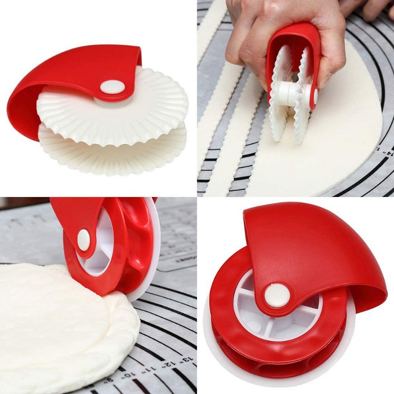 Kitchen Roller Baking - 1PC เครื่องมือห้องครัว Pastry ตัดล้อพิซซ่าขอบล้อ Roller ตัดเบเกอรี่เครื่องมือคู่มือ