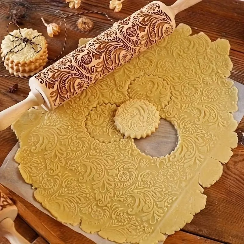 1-5 ชิ้น ลูกกลิ้งแป้งแกะสลักลา - Kitchen Roller Baking บทวิจารณ์และราคา