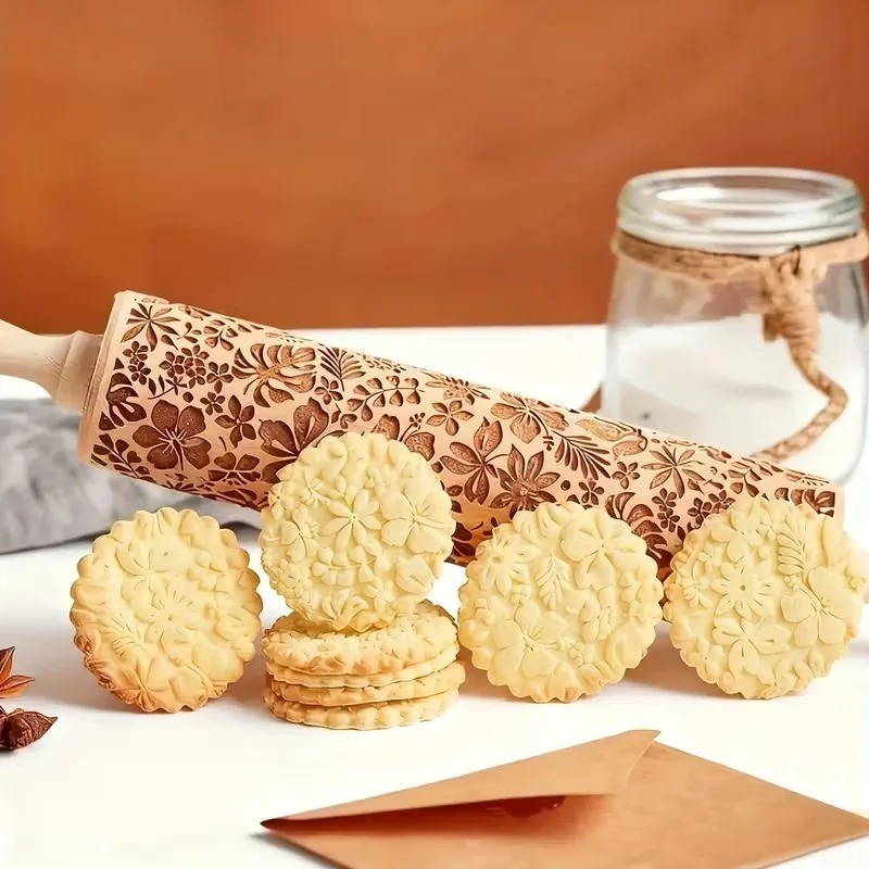 1-5 ชิ้น ลูกกลิ้งแป้งแกะสลักลา - Kitchen Roller Baking บทวิจารณ์และราคา